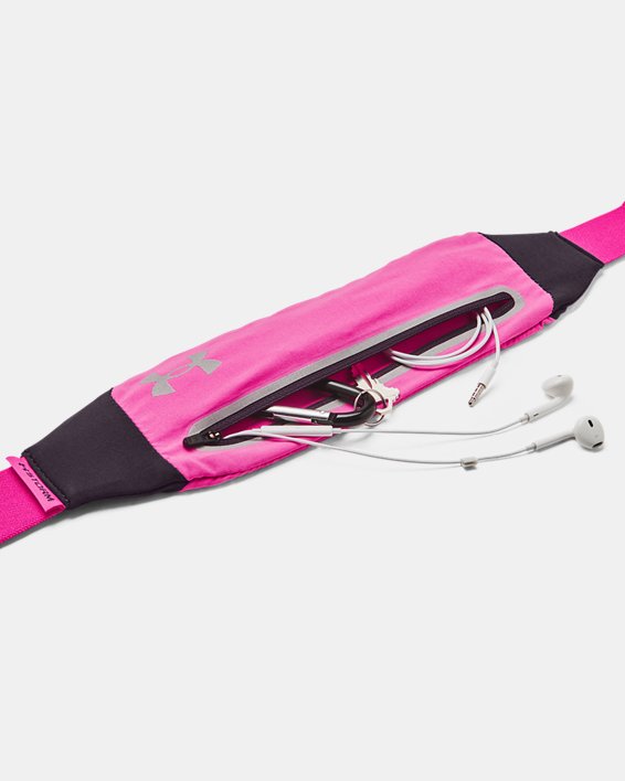 Cangurera tipo cinturón para correr UA Flex Speedpocket, Pink, pdpMainDesktop image number 2